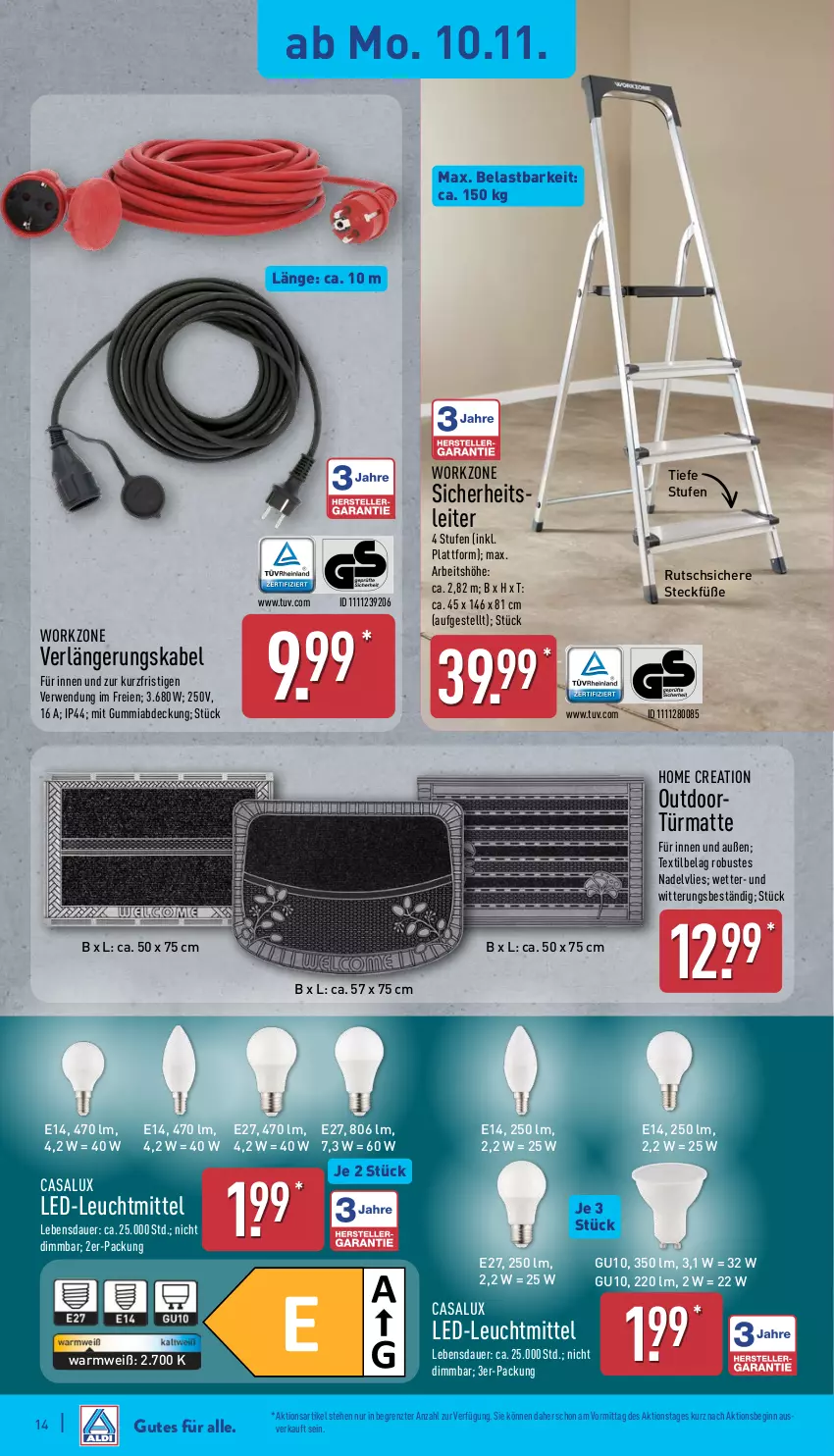 Aktueller Prospekt Aldi Nord - Von Montag - von 10.11 bis 15.11.2025 - strona 18 - produkty: auer, gin, leuchtmittel, rwe, Ti, ZTE