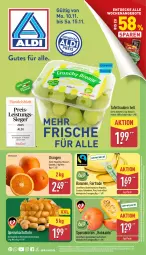 Gazetka promocyjna Aldi Nord - Von Montag - Gazetka - ważna od 15.11 do 15.11.2025 - strona 1 - produkty: aldi, angebot, angebote, auer, banane, bananen, Bau, Bauer, decke, eis, kartoffel, kartoffeln, Kürbis, lebensmittel, navelina, orange, orangen, Rauch, reis, Schal, Schale, speisekartoffeln, tafeltrauben, Ti, trauben, trolli, Yo, ZTE