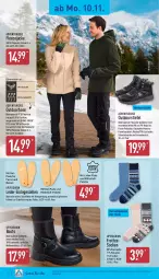 Gazetka promocyjna Aldi Nord - Von Montag - Gazetka - ważna od 15.11 do 15.11.2025 - strona 16 - produkty: ball, Bau, baumwolle, bett, beutel, bio, decksohle, Finish, Fleecejacke, gin, hose, Hylo, Jacke, natur, obermaterial synthetik, Ria, socken, Tasche, taschen, tee, Ti, up2fashion, wasser, wolle, ZTE