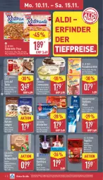 Gazetka promocyjna Aldi Nord - Von Montag - Gazetka - ważna od 15.11 do 15.11.2025 - strona 8 - produkty: aldi, alkohol, auer, aus der tiefkühlung, Bau, Bauer, brot, coppenrath, creme, cremissimo, Dr. Oetker, eis, elle, gin, haltbare milch, konfitüre, konfitüre extra, korn, Kornbrot, langnese, langnese cremissimo, Lust auf Torte, milch, paprika, pizza, reis, ristorante, ristorante pizza, schnitten, Schwartau, Schwarzbrot, sim, tee, teekanne, teller, Ti, tiefpreis, torte, vollkornbrot, weihenstephan, ZTE