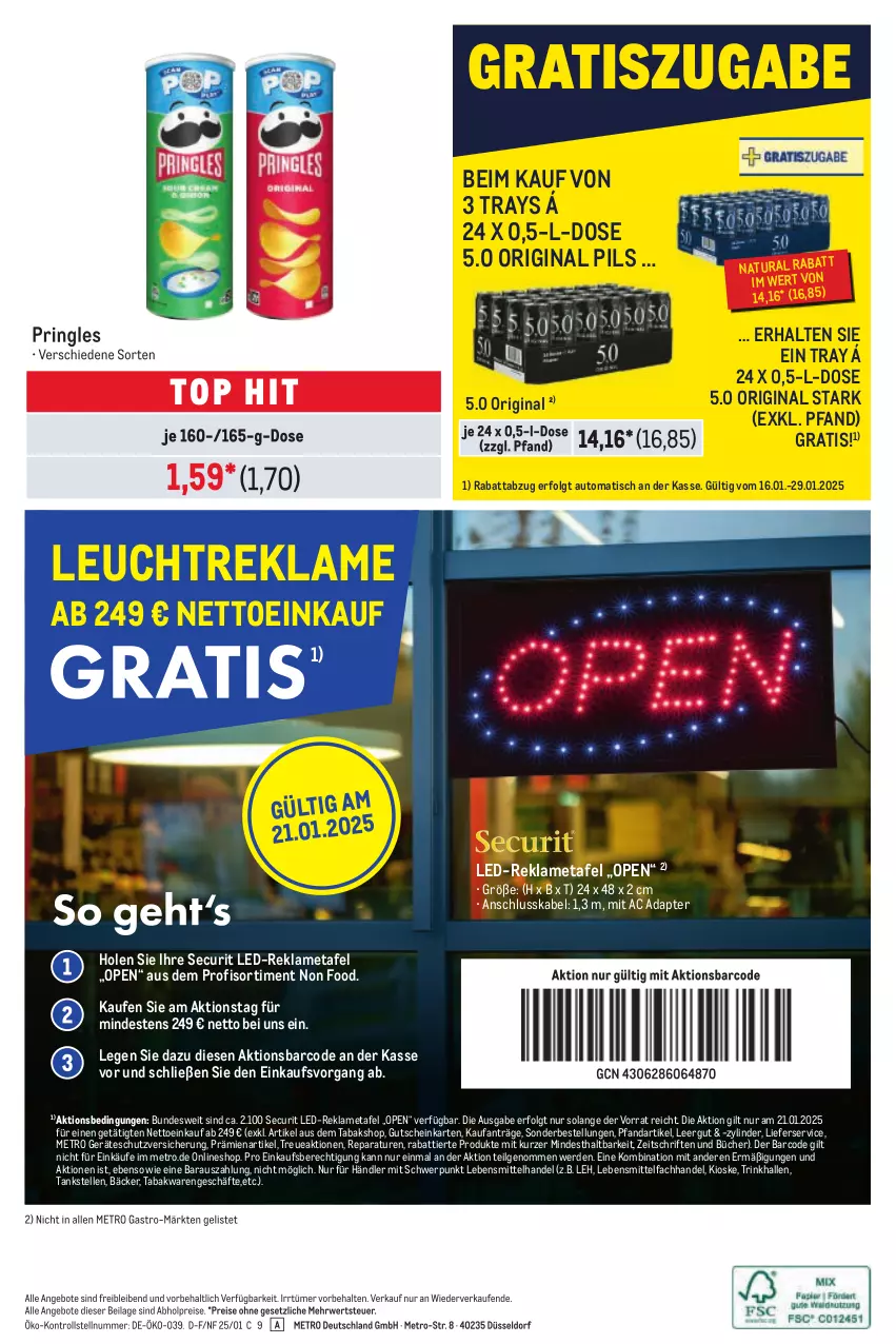 Aktueller Prospekt Metro - Händler Journal - von 16.01 bis 29.01.2025 - strona 24 - produkty: abholpreise, adapter, angebot, angebote, auto, eis, elle, erde, gin, gutschein, ilag, lebensmittel, LG, lieferservice, Metro, metro gastro, natur, natura, pils, pringles, reis, ring, rwe, Ti, tisch