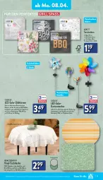 Gazetka promocyjna Aldi Nord - Von Montag - Gazetka - ważna od 13.04 do 13.04.2024 - strona 15 - produkty: beleuchtung, Birnen, decke, dell, elle, Garten, gin, grill, Mode, Ria, Serviette, servietten, Ti, tisch, tischdecke, ZTE