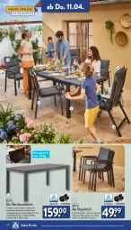Gazetka promocyjna Aldi Nord - Von Montag - Gazetka - ważna od 13.04 do 13.04.2024 - strona 20 - produkty: aldi, gin, HP, latte, mm extra, riegel, stapelstuhl, stuhl, Ti, tisch, tischplatte, ZTE