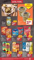 Gazetka promocyjna Aldi Nord - Von Montag - Gazetka - ważna od 13.04 do 13.04.2024 - strona 29 - produkty: alkohol, beutel, bier, brause, chips, crunchips, desperados, eis, elle, ente, erdnüsse, fassbrause, getränk, gin, hirtenkäse, Käse, krombache, krombacher, lorenz, lorenz crunchips, mojito, natur, olive, oliven, pils, pilsener, radler, reis, saltletts, teller, Ti, ültje, ültje erdnüsse, veltins, würfel, ZTE