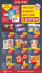 Gazetka promocyjna Aldi Nord - Von Montag - Gazetka - ważna od 13.04 do 13.04.2024 - strona 30 - produkty: ahoj-brause, aldi, angebot, angebote, aufstrich, beutel, bihophar, bio, brause, brot, brotaufstrich, brötchen, cerealien, corny, eis, elle, gabel, grana, grana padano, hafer, hartweizen, honig, kissen, kraft, milch, milka, padano, Rana, reis, schnitten, schoko, schokolade, spaghetti, teller, Ti