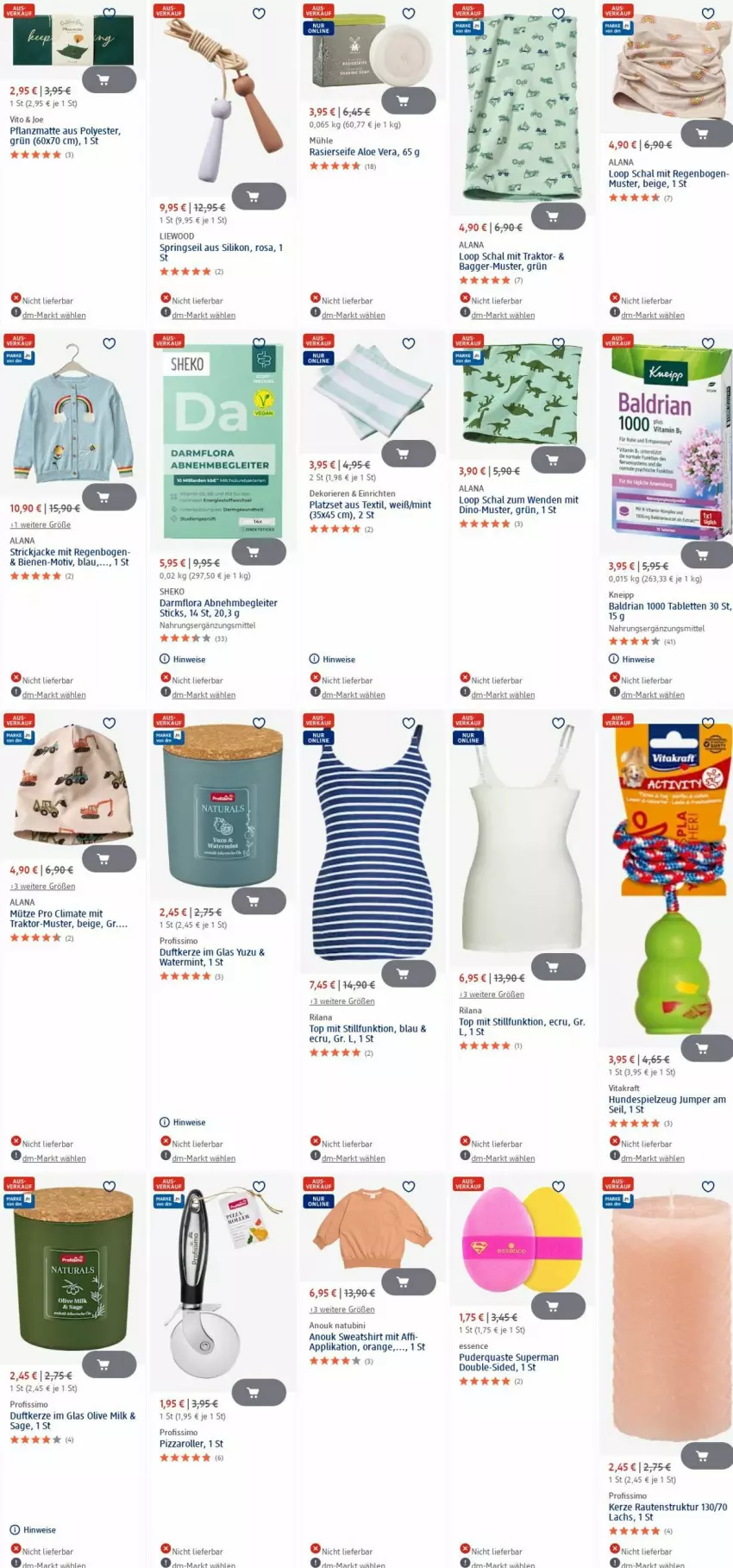 Aktueller Prospekt Dm Drogerie - Prospekte - von 16.06 bis 25.06.2025 - strona 20 - produkty: aloe vera, Duftkerze, eis, Jacke, kerze, kneipp, kraft, lachs, mars, mint, Mütze, olive, orange, pizza, Profissimo, Quaste, Ria, ring, Roller, Schal, Seife, shirt, sim, spielzeug, Strickjacke, Sweatshirt, tablet, tablett, Tablette, Ti, uhu, vita, vitakraft