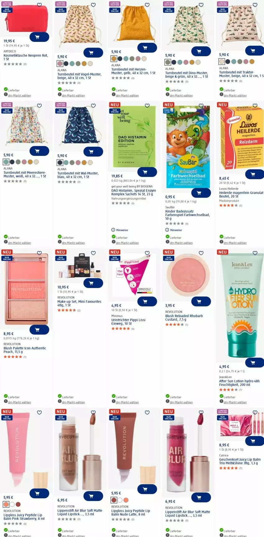 Aktueller Prospekt Dm Drogerie - Prospekte - von 16.06 bis 25.06.2025 - strona 3 - produkty: after sun, Bad, beutel, bio, eier, eis, erde, Farbwechselbad, geschenkset, Kinder, kosmetik, Kosmetiktasche, latte, LG, Lipgloss, Lippenstift, Lipstick, Lotion, Make-up, mars, medizinprodukt, Palette, rel, rum, sac, Spezi, Stier, Sun Lotion, Tasche, Ti, Tiere, Yo