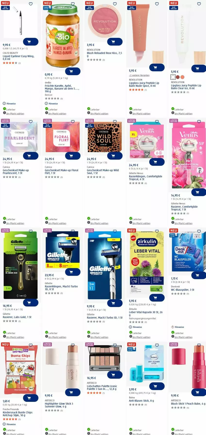 Aktueller Prospekt Dm Drogerie - Prospekte - von 16.06 bis 25.06.2025 - strona 4 - produkty: apfel, banane, bio, chips, eis, Eyeliner, freche freunde, früchte, geschenkset, gillette, gillette venus, ketchup, Kinder, LG, Lipgloss, mac, mach3, Make-up, mango, Palette, rasierer, Rasierklinge, rasierklingen, rel, Ria, snack, Ti, venus, vita, Wild