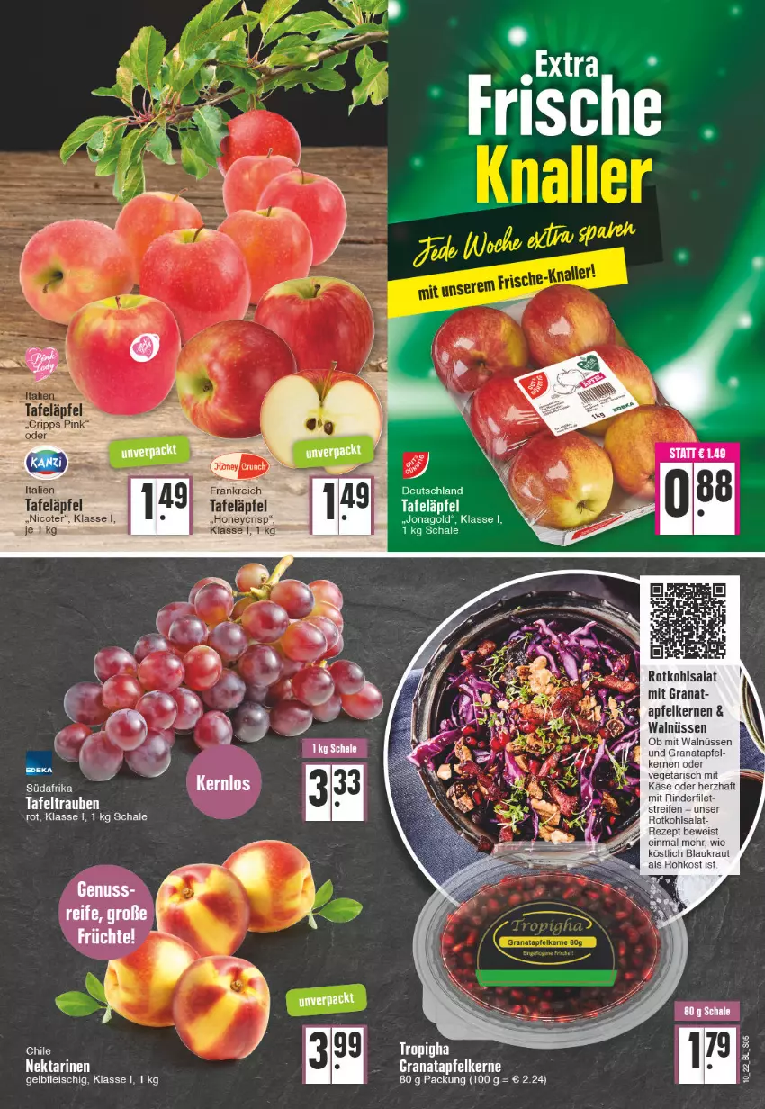 Aktueller Prospekt Edeka - Angebote der Woche - von 07.03 bis 12.03.2022 - strona 5 - produkty: apfel, eis, filet, fleisch, grana, granatapfel, granatapfelkerne, Käse, Kraut, Nektar, nektarinen, Rana, reifen, rezept, rind, rinder, rinderfilet, rotkohl, salat, Schal, Schale, tafeläpfel, tafeltrauben, trauben, Vegeta