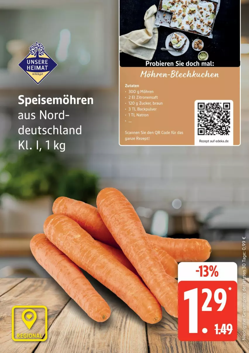 Aktueller Prospekt Edeka - Prospekte - von 16.03 bis 21.03.2026 - strona 8 - produkty: eis, möhren, speisemöhren