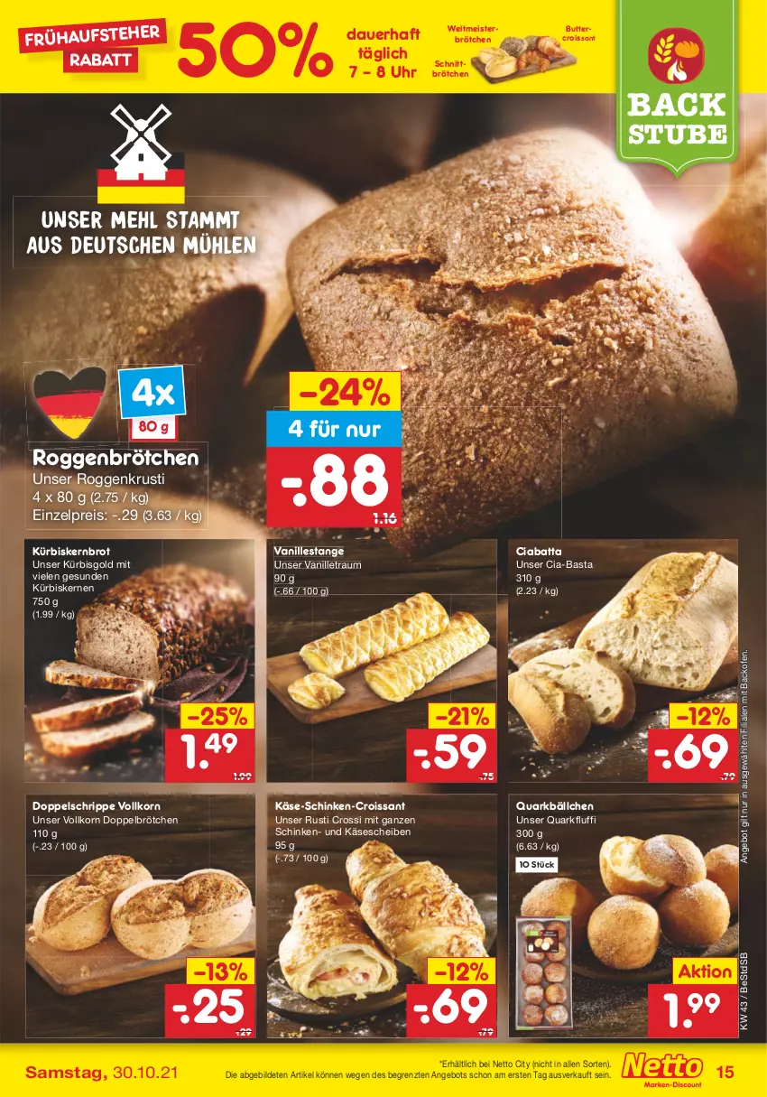 Aktueller Prospekt Netto Marken-Discount - Filial Angebote - von 25.10 bis 30.10.2021 - strona 15