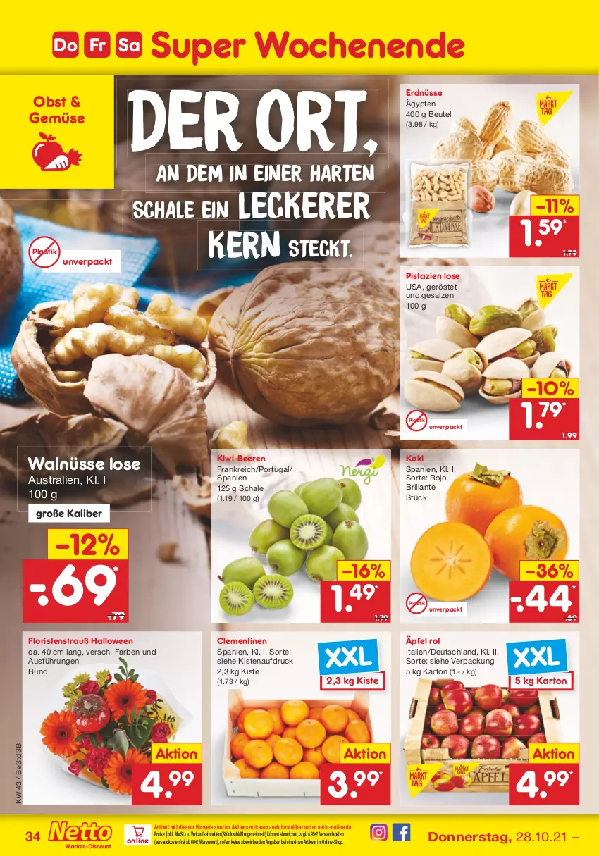 Aktueller Prospekt Netto Marken-Discount - Filial Angebote - von 25.10 bis 30.10.2021 - strona 34