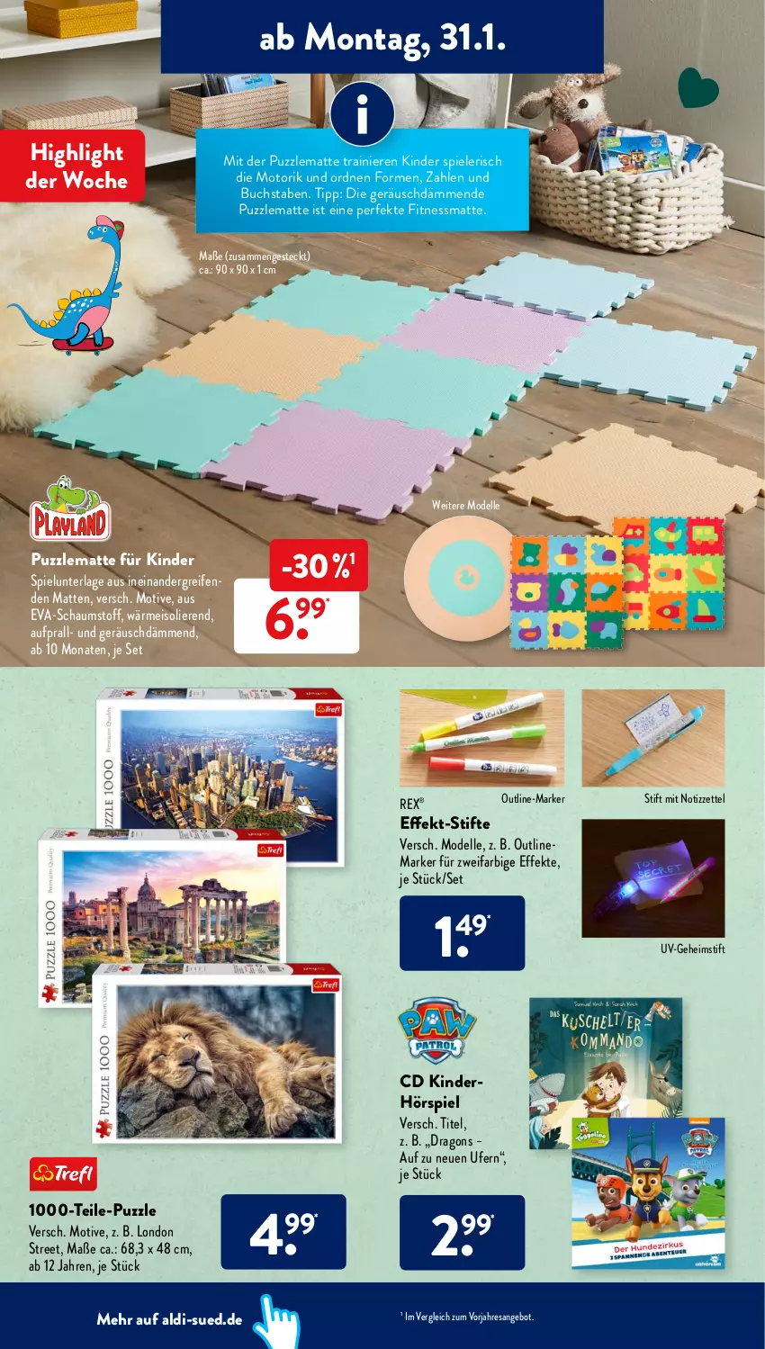 Aktueller Prospekt AldiSud - ALDI Aktuell - von 31.01 bis 05.02.2022 - strona 12 - produkty: aldi, angebot, buch, dell, eis, elle, Kinder, Mode, Puzzle, reifen, reis, resa, Spiele, stifte, Ti