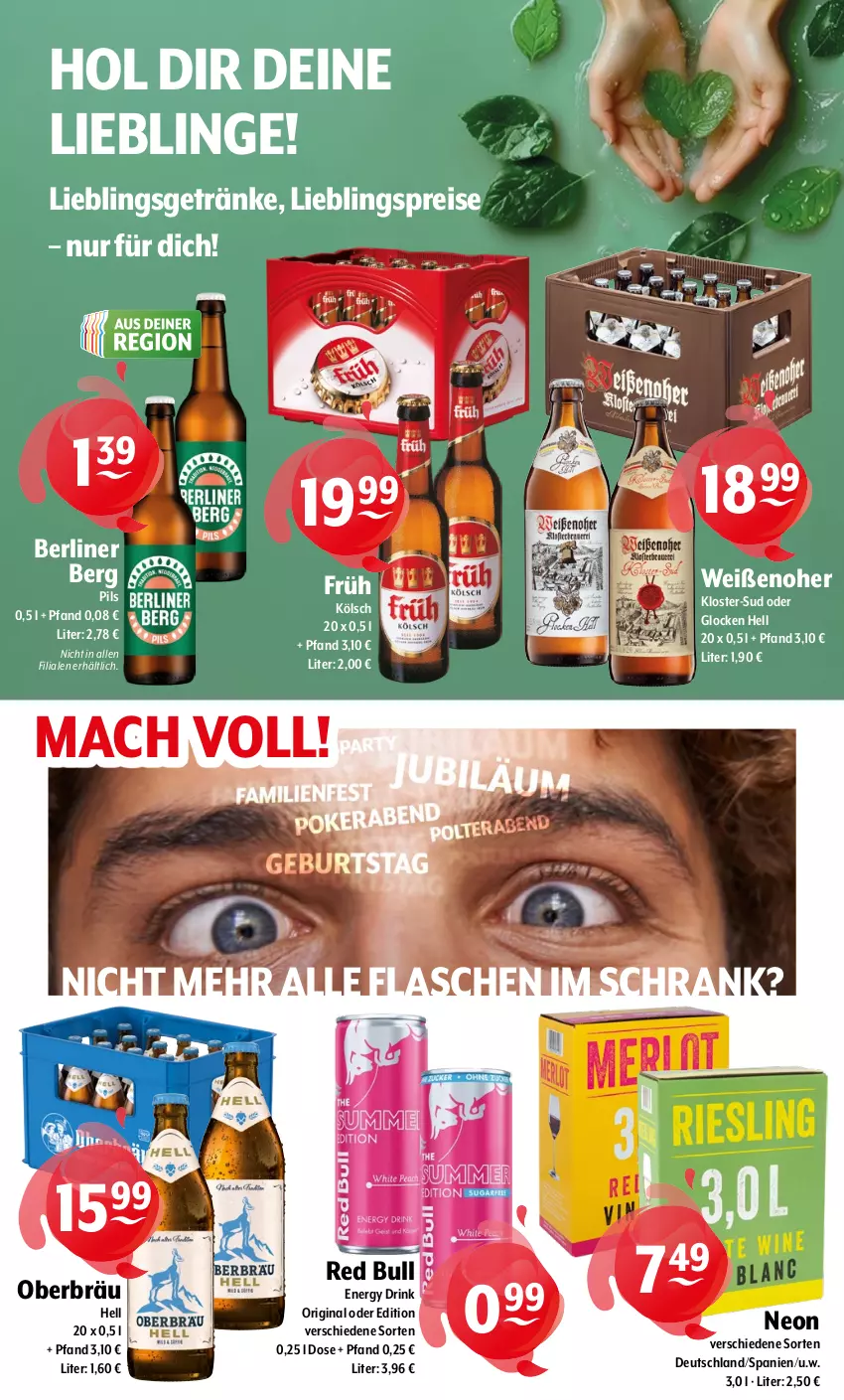 Aktueller Prospekt Getraenke Hoffmann - Prospekte - von 18.08 bis 23.08.2025 - strona 9 - produkty: berliner, drink, eis, energy drink, flasche, getränk, getränke, gin, mac, pils, red bull, reis, Schrank, Ti