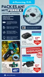 Gazetka promocyjna AldiSud - NÄCHSTE WOCHE - Gazetka - ważna od 15.10 do 15.10.2022 - strona 18 - produkty: akku, aldi, eis, Elektro, elle, erde, ferrex, Kette, kraft, ladegerät, mac, Meister, ndk, ohne akku und ladegerät, rasen, reis, ring, säge, Ti, werkzeug, werkzeuge