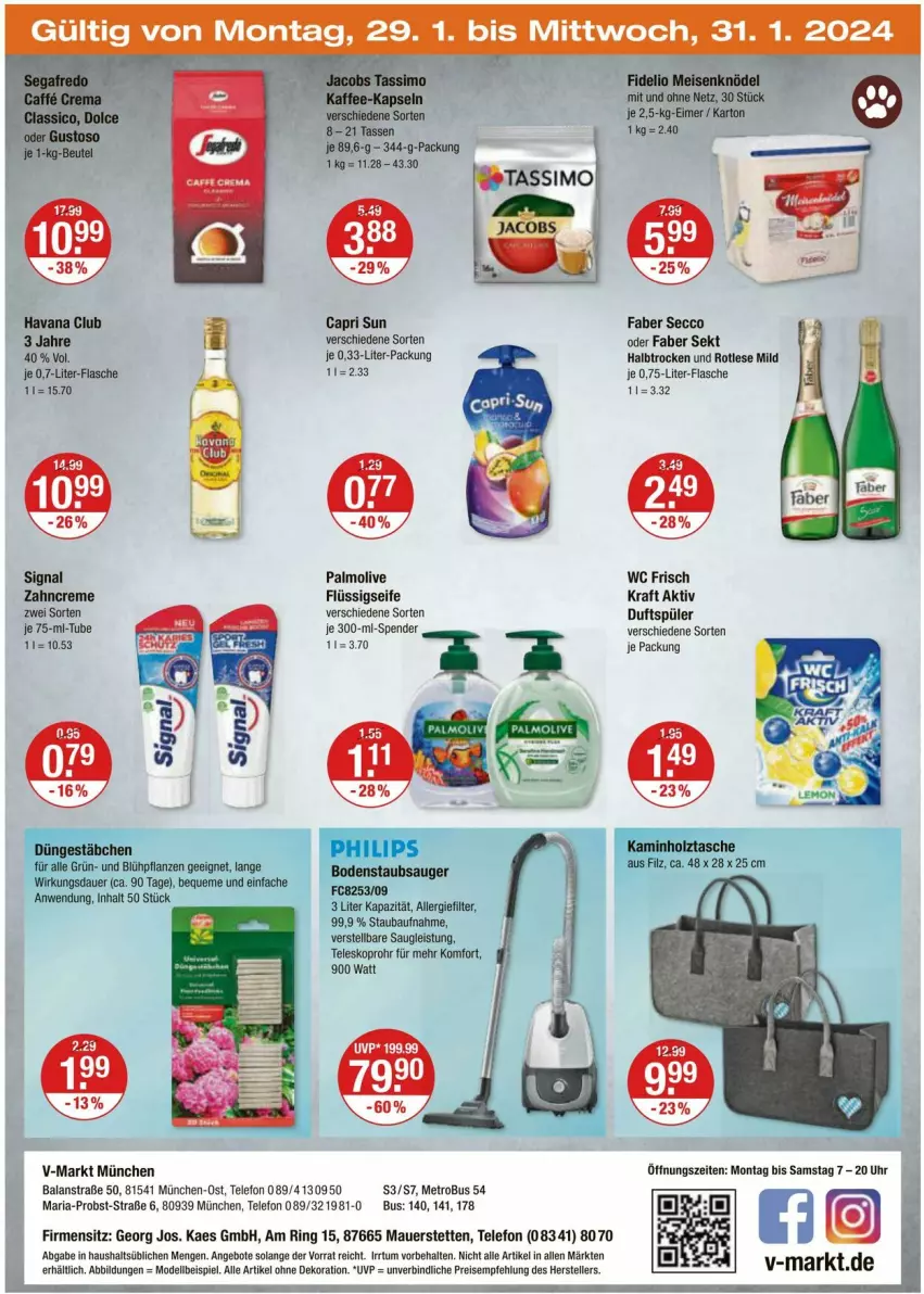 Aktueller Prospekt Vmarkt - Prospekte - von 25.01 bis 31.01.2024 - strona 20 - produkty: alle artikel ohne dekoration, angebot, angebote, auer, Bau, bodenstaubsauger, Cap, creme, dekoration, dell, ecco, eimer, eis, elle, flasche, flüssigseife, Havana Club, Holz, HP, kaes, kaffee, kaffee-kapseln, Kamin, Kaminholz, Knödel, kraft, Meisenknödel, Metro, Mode, obst, olive, palmolive, pflanze, pflanzen, reis, Ria, ring, Seife, sekt, Signal, sim, staubsauger, Tasche, tasse, tassimo, telefon, Teleskop, teller, Ti, zahncreme