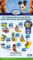 Gazetka promocyjna Wasgau - Gazetka - ważna od 04.10 do 04.10.2025 - strona 10 - produkty: ananas, angebot, avocado, beere, beeren, beutel, Datteln, disney, ente, früchte, gewinnspiel, heidelbeere, heidelbeeren, mac, mandarine, mandarinen, mango, natur, orange, orangen, Schal, Schale, Ti, trauben