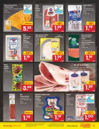 Gazetka promocyjna Netto Marken-Discount - Filial-Angebote - Gazetka - ważna od 05.11 do 05.11.2022 - strona 17 - produkty: angebot, auer, aufschnitt, aufstrich, bacon, Bau, Bauer, Bauernschinken, bestpreis, bio, braun, brot, brotaufstrich, brustfilet, cordon bleu, eis, filet, fleisch, Frühstücksspeck, Geflügel, hähnchenbrust, hähnchenbrustfilet, Käse, landschinken, leberwurst, pfeffer, pute, putenbrust, putenbrustfilet, reis, salami, schinken, schinkenspeck, Speck, Ti, usb, wurst, wurst in selbstbedienung, ZTE