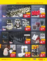 Gazetka promocyjna Netto Marken-Discount - Filial-Angebote - Gazetka - ważna od 05.11 do 05.11.2022 - strona 39 - produkty: angebot, auer, batterie, Duftkerze, eis, fernbedienung, Feuerzeug, kerze, Kette, Kugel, Lametta, LED Lichterkette, leds, lichterkette, Lichtervorhang, Mett, reis, tee, Teelicht, teelichte, Ti, timer, Wichtel, ZTE