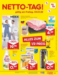 Gazetka promocyjna Netto Marken-Discount - Filial-Angebote - Gazetka - ważna od 05.11 do 05.11.2022 - strona 43 - produkty: angebot, backfisch, Bau, bestpreis, braten, butter, buttermilch, drink, eis, energy drink, filet, filets, fisch, fleisch, krustenbraten, matjes, Matjesfilet, matjesfilets, milch, Müller, Nordsee, Pyjama, reine buttermilch, reis, Rockstar, saft, schinken, schwein, Ti, usb, wein, wurst, wurst in selbstbedienung, ZTE