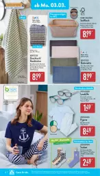 Gazetka promocyjna Aldi Nord - Von Montag - Gazetka - ważna od 08.03 do 08.03.2025 - strona 18 - produkty: aldi, Bad, badematte, bambus, Bau, baumwolle, bett, bio, bügel, dell, duschtuch, eis, elle, garnitur, handtücher, jeans, kleid, korb, Mode, Pyjama, reine baumwolle, Ria, rwe, socken, Ti, tuc, tücher, up2fashion, wolle