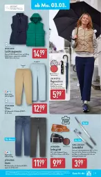 Gazetka promocyjna Aldi Nord - Von Montag - Gazetka - ważna od 08.03 do 08.03.2025 - strona 19 - produkty: aldi, Bau, baumwolle, bio, dell, edelstahl, eis, elle, Finish, gin, jeans, Löffel, Mode, ndk, reis, Ria, Schal, Schale, Tasche, taschen, Ti, up2fashion, Weste, wolle, ZTE