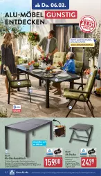 Gazetka promocyjna Aldi Nord - Von Montag - Gazetka - ważna od 08.03 do 08.03.2025 - strona 22 - produkty: aldi, decke, Garten, gartenmöbel, gin, hocker, HP, latte, möbel, riegel, Stühl, Ti, tisch, tischplatte, ZTE