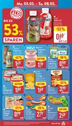 Gazetka promocyjna Aldi Nord - Von Montag - Gazetka - ważna od 08.03 do 08.03.2025 - strona 5 - produkty: almette, angebot, angebote, auer, Bau, Bauer, Becher, cin, eier, eis, Elvie, flasche, fleisch, fleischwurst, frischkäse, Geflügel, gin, gutfried, hackfleisch, hühner, ilag, joghur, joghurt, Käse, maggi, Mett, milch, Müller, müllermilch, Ofen, Ofenkäse, Popp, rapsöl, Reibekäse, rind, rinder, rinder-hackfleisch, rouge, rougette, salat, starbucks, Ti, wurst, ZTE