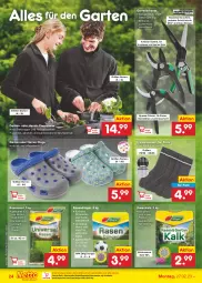 Gazetka promocyjna Netto Marken-Discount - Filial-Angebote - Gazetka - ważna od 04.03 do 04.03.2023 - strona 24 - produkty: auer, boss, Clogs, dünger, eis, Fleecejacke, Freizeitsocken, Garten, Gartenschere, Holz, Jacke, kraft, ndk, rasen, rasendünger, reis, Ria, rosen, Schere, socken, Ti