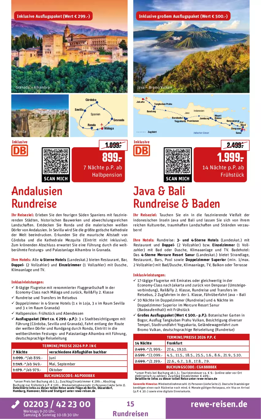 Aktueller Prospekt Rewe Reisen - Reiseprospekt - von 30.01 bis 27.02.2026 - strona 15 - produkty: Bad, Bau, buch, decke, deutschsprachige reiseleitung, dusche, eis, Elektro, elle, Garten, grana, inklusivleistungen, pool, Rana, reis, rel, Ti, tisch, uhr, Yo