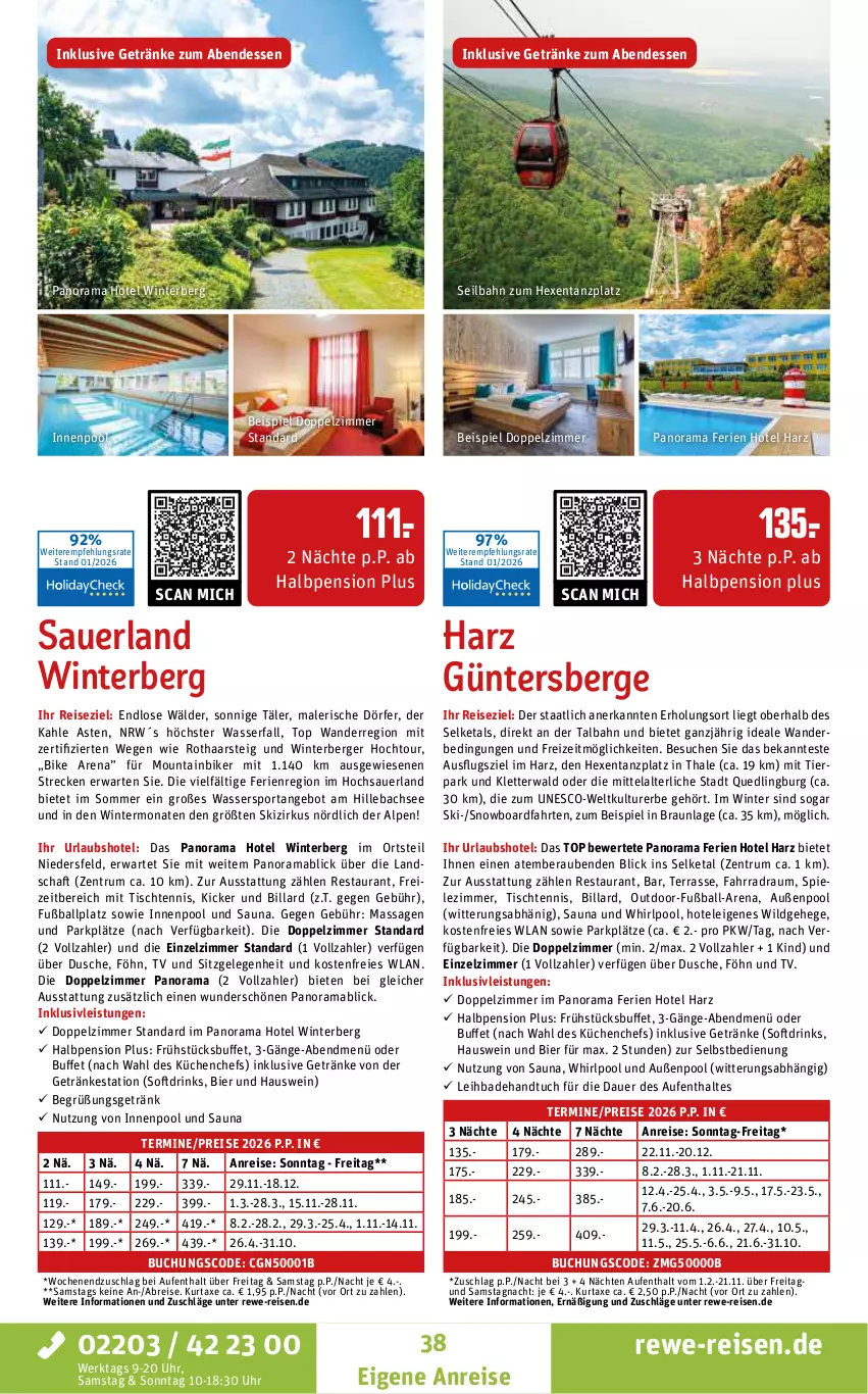 Aktueller Prospekt Rewe Reisen - Reiseprospekt - von 30.01 bis 27.02.2026 - strona 38 - produkty: angebot, auer, axe, Bad, Badehandtuch, ball, Berger, bier, braun, Brei, buch, drink, drinks, dusche, eis, Fahrrad, Fußball, getränk, getränke, handtuch, inklusivleistungen, innenpool, küche, Küchen, kurtaxe, mab, Mountainbike, pool, rama, reis, rum, Spiele, Sport, Ti, tisch, tuc, uhr, wasser, Wassersport, wein, Whirlpool, Wild