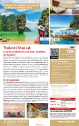 Gazetka promocyjna Rewe Reisen - Reiseprospekt - Gazetka - ważna od 27.02 do 27.02.2026 - strona 11 - produkty: angebot, Bad, Bademantel, ball, buch, deutschsprachige reiseleitung, dusche, eier, eis, elle, ente, Fahrrad, Garten, getränk, getränke, inklusivleistungen, Kajak, küche, Liege, Mantel, Mode, natur, pool, reis, rel, rezept, ring, rum, rwe, schirme, Ti, tisch, uhr, Vegeta