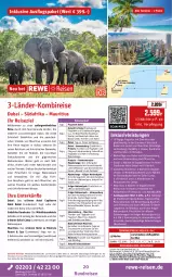 Gazetka promocyjna Rewe Reisen - Reiseprospekt - Gazetka - ważna od 27.02 do 27.02.2026 - strona 20 - produkty: amaro, Bad, Bau, bett, Betten, buch, deutschsprachige reiseleitung, eis, elle, gin, inklusivleistungen, krüger, mandel, Metro, Mode, natur, puma, rama, reis, reiseverlauf, rel, Ria, rum, rwe, Ti, tisch, uhr, wasser, Wild, Zelt