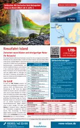 Gazetka promocyjna Rewe Reisen - Reiseprospekt - Gazetka - ważna od 27.02 do 27.02.2026 - strona 27 - produkty: alkohol, alkoholische getränke, angebot, angebote, asti, auer, Bad, balkonkabine, berliner, bett, Betten, bier, buch, cocktail, cocktails, decke, drink, drinks, dusche, eis, Elektro, elle, ente, fanta, flasche, frucht, fruchtsäfte, getränk, getränke, gordon, inklusivleistungen, kreuzfahrten, Mode, natur, pool, reis, reiseverlauf, rel, ring, säfte, SANTE, schott, Spezi, Thea, Ti, tisch, uhr, wasser, wasserrutsche, wein, Wild