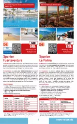 Gazetka promocyjna Rewe Reisen - Reiseprospekt - Gazetka - ważna od 27.02 do 27.02.2026 - strona 3 - produkty: angebot, bett, buch, deutschsprachige reiseleitung, dusche, eis, ente, getränk, getränke, inklusivleistungen, kühlschrank, leine, Liege, mac, pool, pril, reis, rum, schirme, Schrank, snack, snacks, Sofa, Sport, Ti, tisch, uhr, wasser, Wassersport