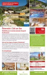 Gazetka promocyjna Rewe Reisen - Reiseprospekt - Gazetka - ważna od 27.02 do 27.02.2026 - strona 47 - produkty: alkohol, alkoholische getränke, angebot, angebote, axe, Bad, Bau, bett, Betten, buch, burger, dessert, dusche, eis, elle, ente, Garten, getränk, getränke, inklusivleistungen, Kinder, kräuter, kuchen, kurtaxe, Liege, mab, mais, Mountainbike, natur, rama, reis, rum, salat, salz, Sport, suppe, suppen, Ti, uhr, usb, vorspeise, wasser, wellnessbereich, ZTE