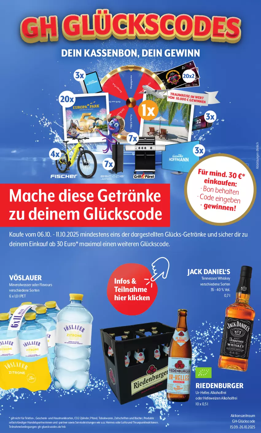 Aktueller Prospekt Getraenke Hoffmann - Prospekte - von 06.10 bis 11.10.2025 - strona 11 - produkty: alkohol, Alwa, auer, aust, burger, eis, elle, getränk, getränke, Hefe, hefeweizen, jack daniel, mac, mineralwasser, telefon, tennessee whiskey, Ti, vöslauer, wasser, whiskey