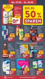 Gazetka promocyjna Aldi Nord - Von Montag - Gazetka - ważna od 26.10 do 26.10.2024 - strona 10 - produkty: aldi, alkohol, angebot, angebote, brause, bürste, bürsten, carefree, Cognac, Discreet, Dr. Best, drink, eis, elle, fassbrause, flasche, gin, krombache, krombacher, krombacher pils, liqueur, natur, Odol, orange, pasta, pepsi, pils, radler, red bull, reis, Schwip Schwap, shampoo, slip, slipeinlagen, teller, Ti, veltins, zahnbürste, zahnbürsten, zahnpasta, zucker