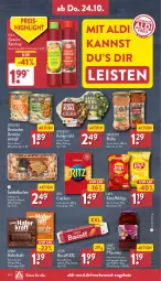 Gazetka promocyjna Aldi Nord - Von Montag - Gazetka - ważna od 26.10 do 26.10.2024 - strona 34 - produkty: aldi, angebot, angebote, beutel, biscoff, Brühe, chips, corny, cracker, eintopf, eis, flasche, frucht, gewürz, gewürzketchup, hafer, Hefe, Hela, karamell, kartoffel, kartoffelchips, ketchup, kraft, kuchen, LG, mit zwiebeln, pflaume, pflaumen, reis, riegel, salz, Speck, Ti, topf, zucker, zwiebel, zwiebeln