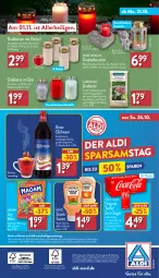 Gazetka promocyjna Aldi Nord - Von Montag - Gazetka - ważna od 26.10 do 26.10.2024 - strona 40 - produkty: aldi, auer, auto, beutel, blume, blumen, coca-cola, cola, decke, Deckel, dekoration, dell, elle, erde, flasche, getränk, gewürz, gin, Glühwein, heinz, kerze, Kunstharz, magazin, maoam, Mode, papier, Ria, sauce, snack, snacks, tee, Teelicht, teelichte, telefon, Ti, wasser, wein, ZTE, zucker