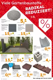 Gazetka promocyjna - Gazetka - ważna od 17.05 do 17.05.2025 - strona 12 - produkty: aust, Bau, Baustoffe, Bodenplatte, braun, brie, feinsteinzeug, Garten, lack, latte, mähroboter, natur, naturstein, reifen, schlauch, Ti