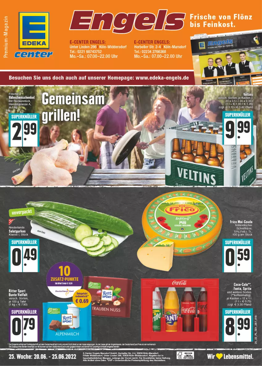 Aktueller Prospekt E Center - Angebote der Woche - von 20.06 bis 25.06.2022 - strona 1 - produkty: eis, elle, Engel, ente, erde, feinkost, frico, gouda, lebensmittel, mars, reis, reiss, Ria, tee, teller, Ti, uhr