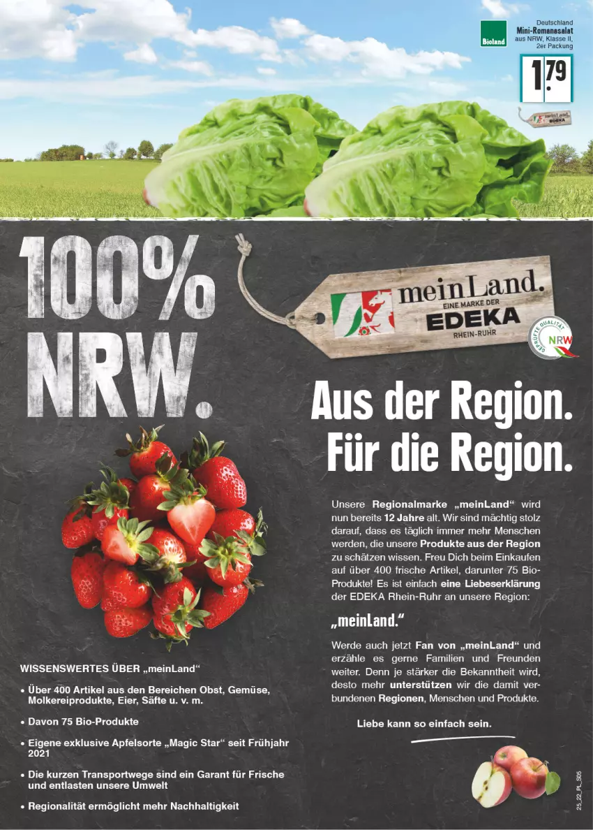 Aktueller Prospekt E Center - Angebote der Woche - von 20.06 bis 25.06.2022 - strona 5 - produkty: apfel, bio, deka, eier, erde, molkereiprodukte, obst, Romanasalat, säfte, salat, Sport, Ti, uhr