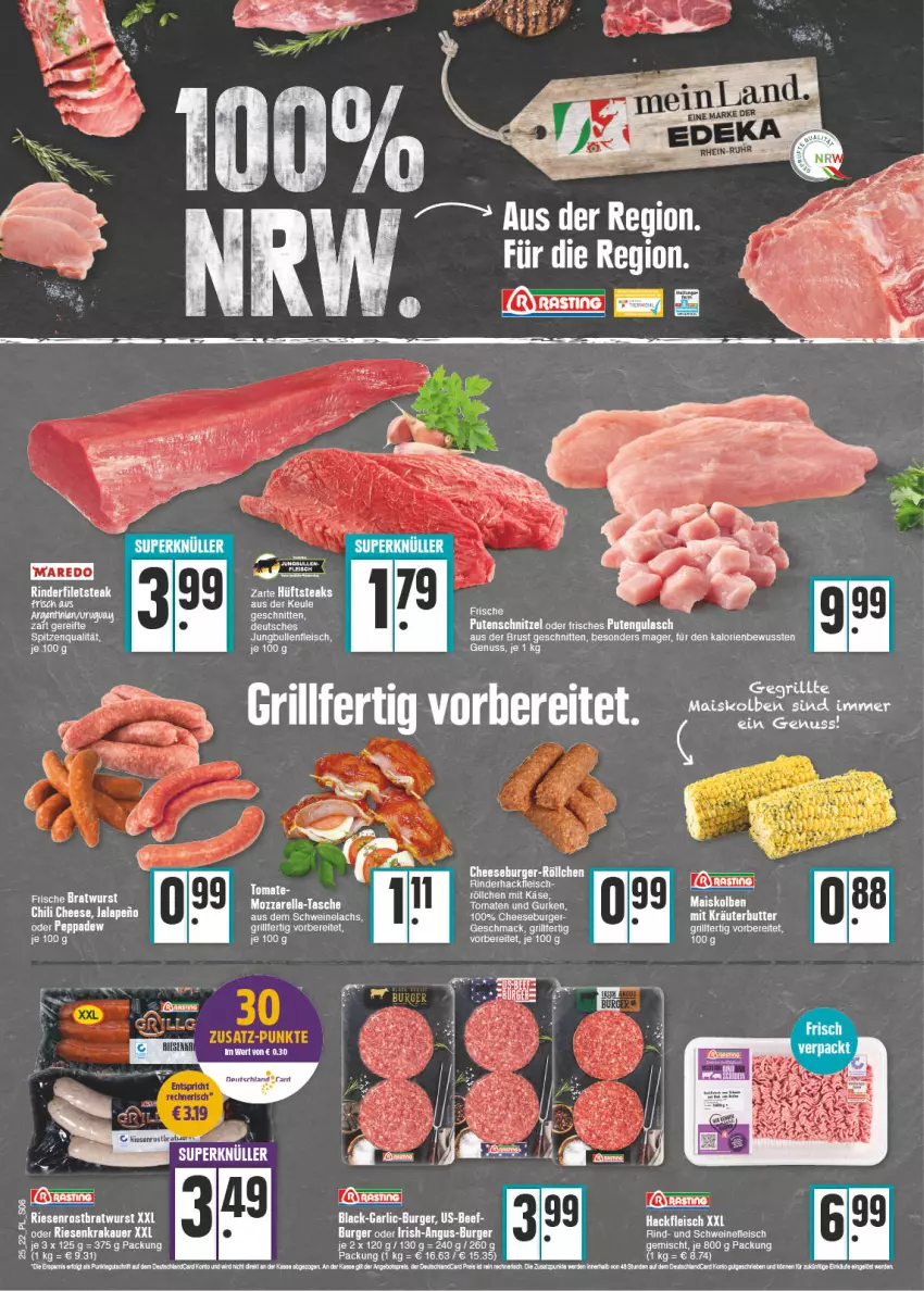 Aktueller Prospekt E Center - Angebote der Woche - von 20.06 bis 25.06.2022 - strona 6 - produkty: auer, beef, bratwurst, burger, eis, ente, filet, filets, fleisch, grill, hackfleisch, jungbullen, Käse, krakauer, lachs, lack, mac, mais, mozzarella, nuss, rel, rind, rinder, rinderfilet, rinderhackfleisch, rostbratwurst, schnitten, schwein, schweine, schweinefleisch, Schweinelachs, spitzenqualität, steak, Tasche, tee, Ti, torte, wein, weine, wurst