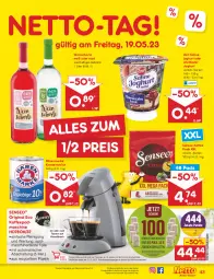 Gazetka promocyjna Netto Marken-Discount - Filial-Angebote - Gazetka - ważna od 20.05 do 20.05.2023 - strona 43 - produkty: angebot, asti, auto, bärenmarke, bestpreis, eis, getränk, gin, joghur, joghurt, kaffee, kondensmilch, milch, Reinigung, reis, sahne, Sahnejoghurt, Schal, schorle, senseo, spülmaschinen, tasse, Ti, tisch, wein, weinschorle, zott, ZTE