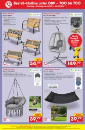 Gazetka promocyjna Netto Marken-Discount - Filial-Angebote - Gazetka - ważna od 20.05 do 20.05.2023 - strona 47 - produkty: angebot, Bank, Bau, baumwolle, eis, elle, Garten, gartenbank, hängematte, hängesessel, Holz, kissen, korb, lack, Liege, Mode, ndk, nerf, reis, Ria, rückenlehne, sessel, sitzkissen, telefon, Ti, uhr, versandkostenfrei, wolle, ZTE