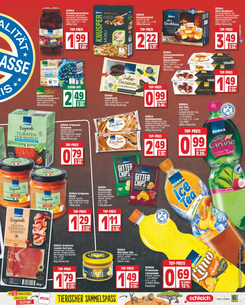 Aktueller Prospekt E Center - Angebote der Woche - von 25.09 bis 30.09.2023 - strona 11 - produkty: beere, beeren, beutel, chips, deka, dessert, dip, eis, elle, ente, flasche, frucht, früchte, geback, gin, kaffee, Käse, kuchen, latte, limo, limonade, mit frucht, morellen, nuss, pesto, reis, rel, schattenmorellen, schnitten, serrano, Spezi, tee, Ti, tomate, tomaten, top-preis, tortilla, Wild