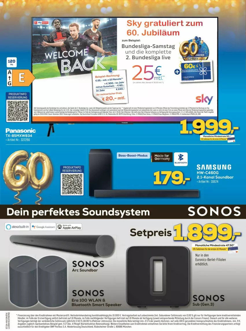 Aktueller Prospekt Euronics - Prospekte - von 16.02 bis 18.02.2024 - strona 4 - produkty: consors finanz, eimer, eis, gutschein, LG, reis, soundbar, Ti