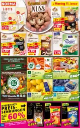 Gazetka promocyjna Norma - Norma - Gazetka - ważna od 22.01 do 22.01.2024 - strona 10 - produkty: apfel, auer, beere, beeren, beutel, bio, Cashew, chips, eis, erde, erdnüsse, espresso, früchte, haselnuss, heidelbeere, heidelbeeren, honig, intenso, jumbo, LG, möhren, müsli, natur, nuss, obst, Obst und Gemüse, paprika, reis, rel, riegel, saft, salz, Schal, Schale, snack, Ti, tiefpreis, und gemüse, walnuss, Walnuss Kerne, zitrone, zitronen