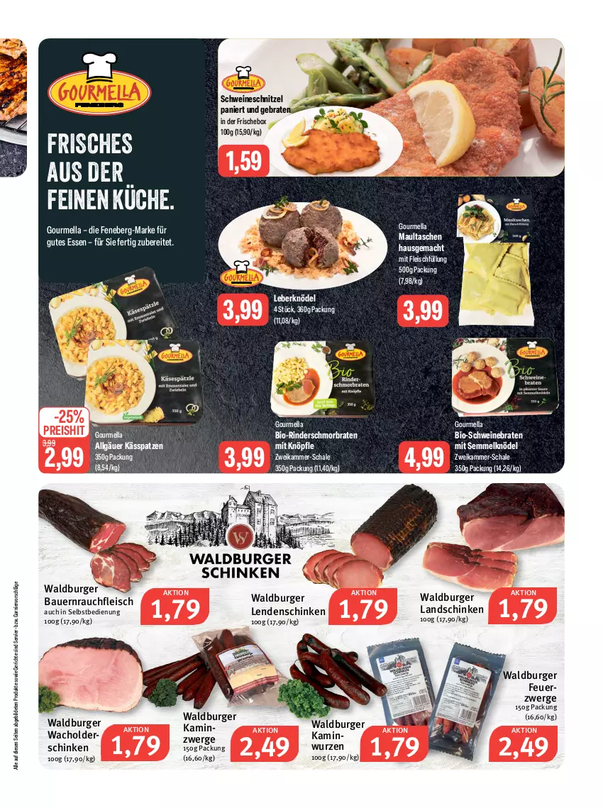 Aktueller Prospekt Feneberg - Prospekte - von 14.09 bis 16.09.2023 - strona 3 - produkty: auer, Bau, Bauer, bio, braten, burger, eis, fleisch, garnier, gutes essen, Kamin, Kaminwurz, Knödel, küche, landschinken, Leberknödel, LG, mac, maultaschen, Rauch, reis, rind, rinder, Schal, Schale, schinken, schmorbraten, schnitzel, schwein, schweine, schweinebraten, schweineschnitzel, Semmel, Semmelknödel, Tasche, taschen, Ti, wein, weine